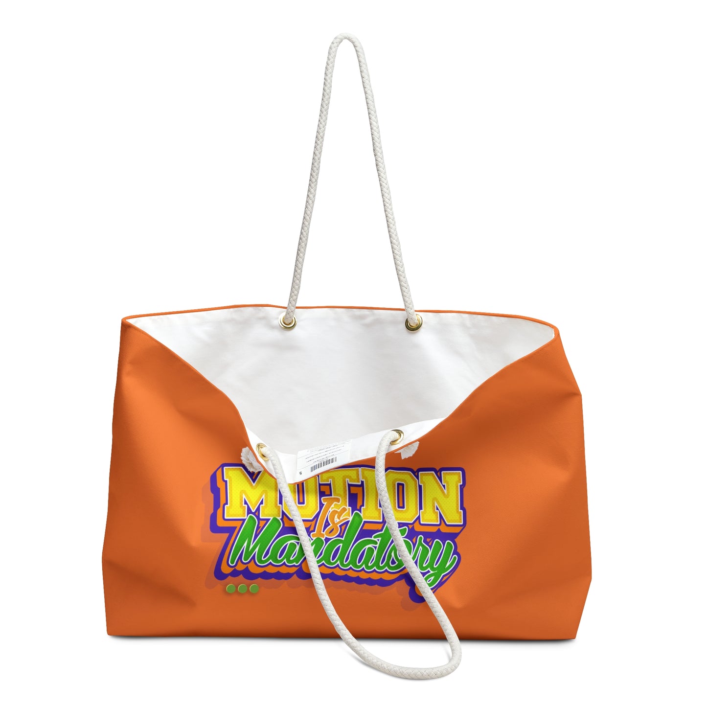 Motion Is Mandatory Weekender Bag