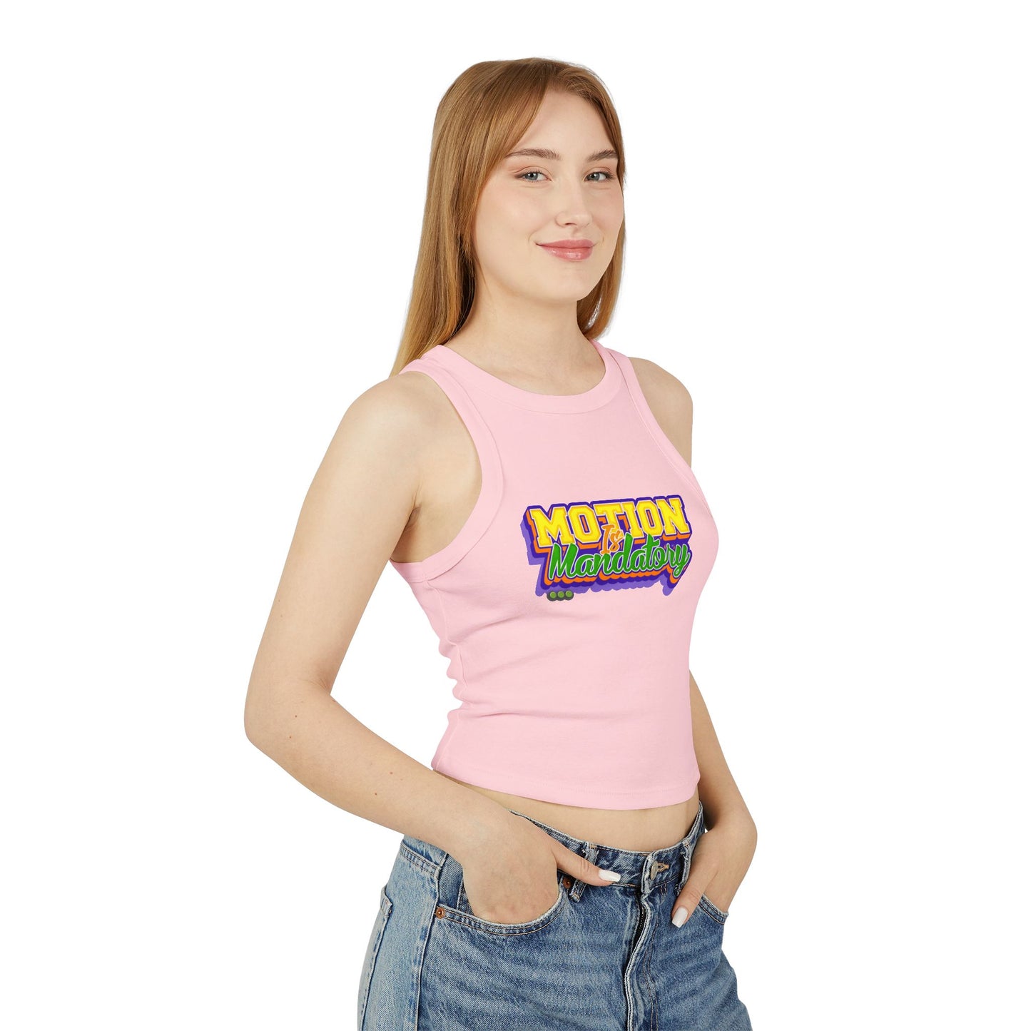 Motion Is Mandatory Women's Micro Rib Racer Tank Top