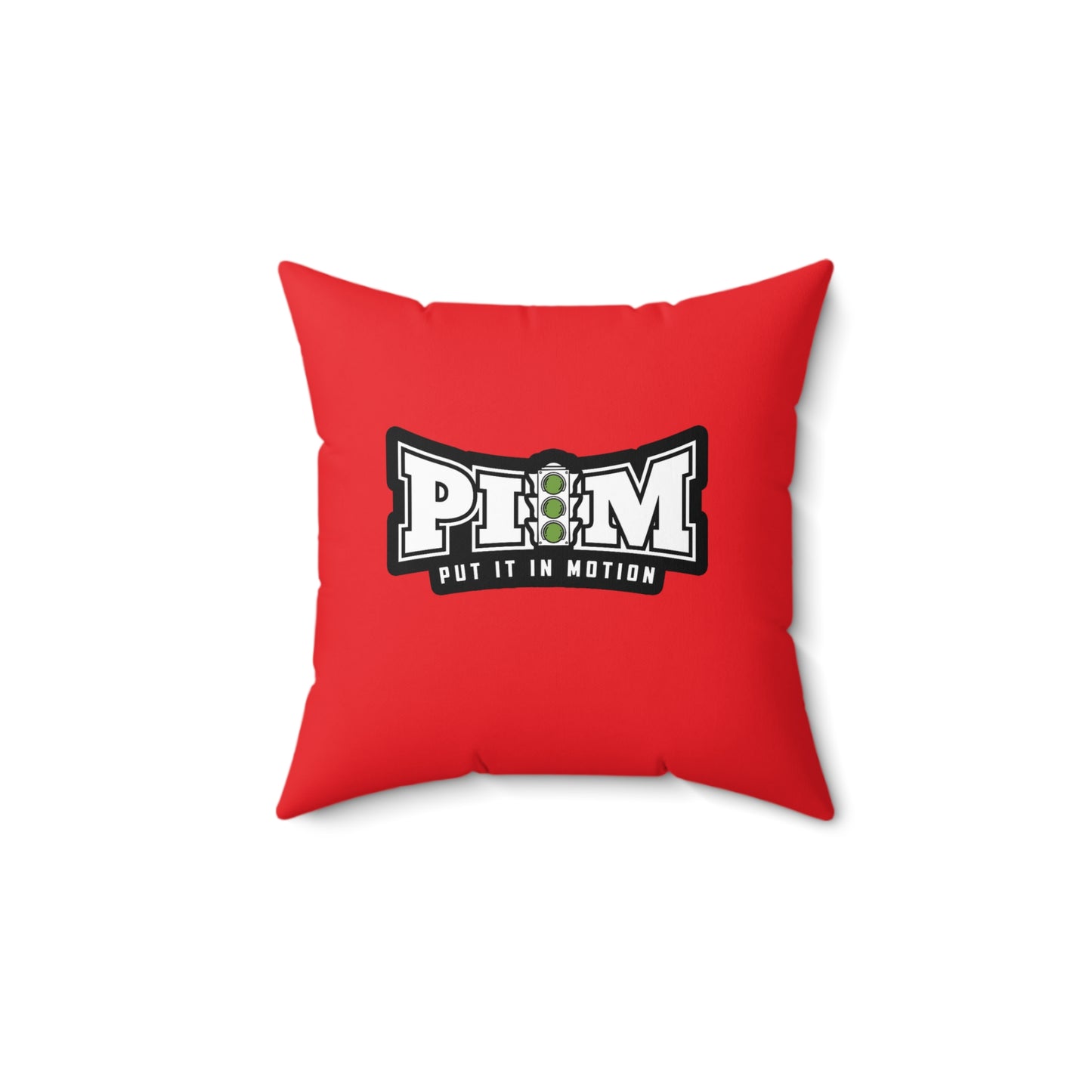 Put It In Motion Faux Suede Square Pillow