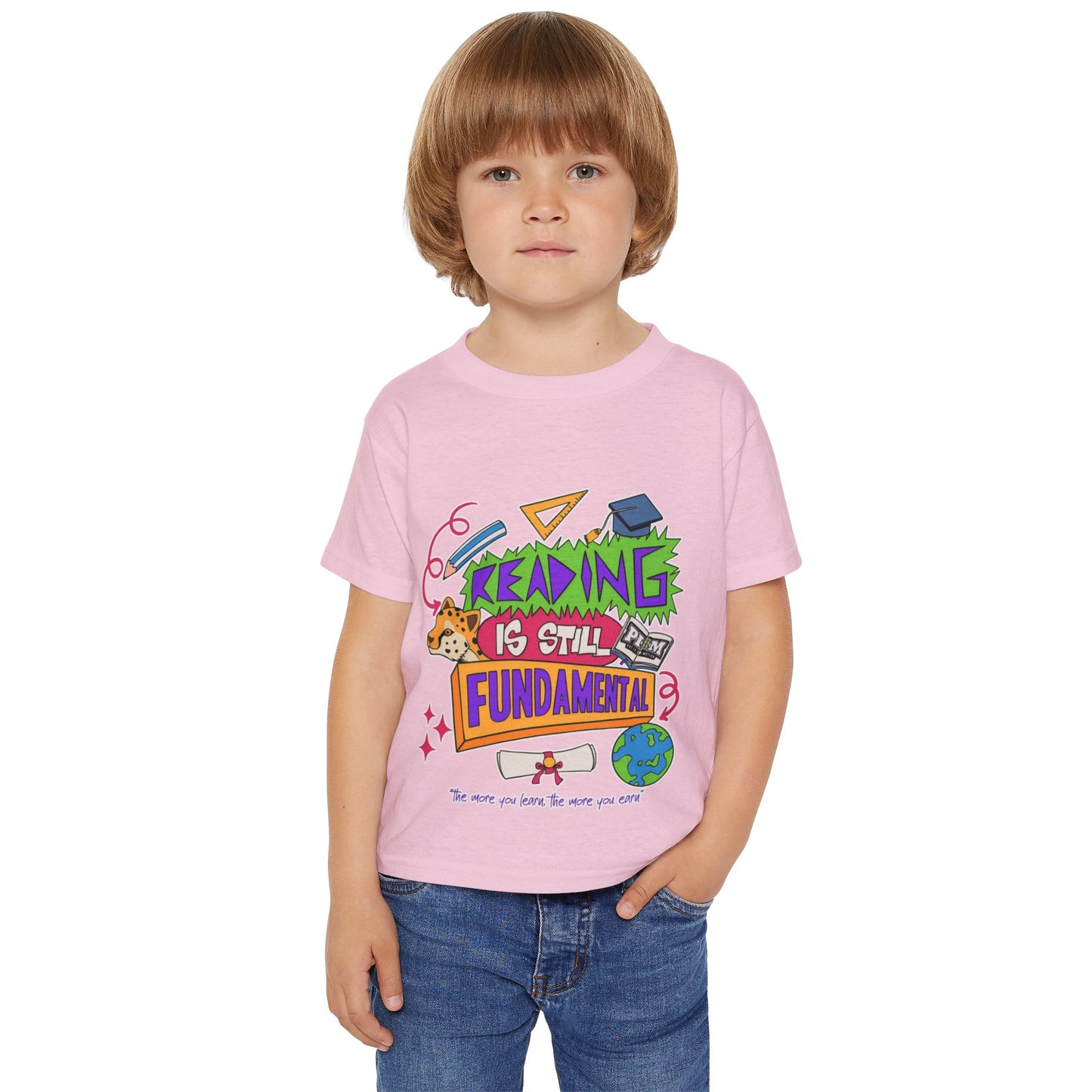 Reading Is Still Fundamental Heavy Cotton™ Toddler T-shirt