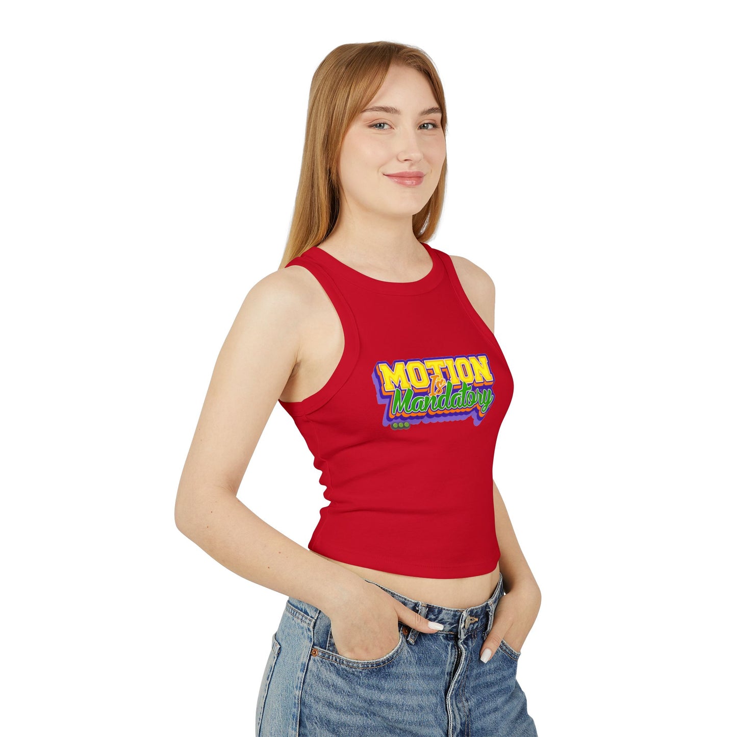 Motion Is Mandatory Women's Micro Rib Racer Tank Top