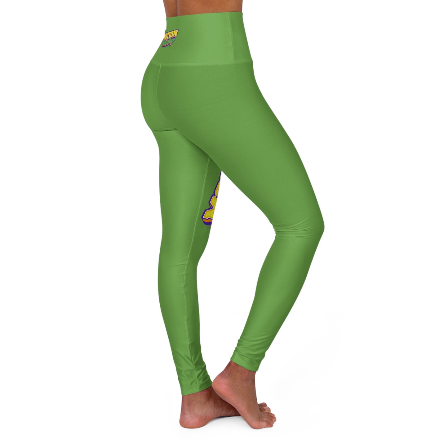Motion Is Mandatory High Waisted Yoga Leggings (AOP)