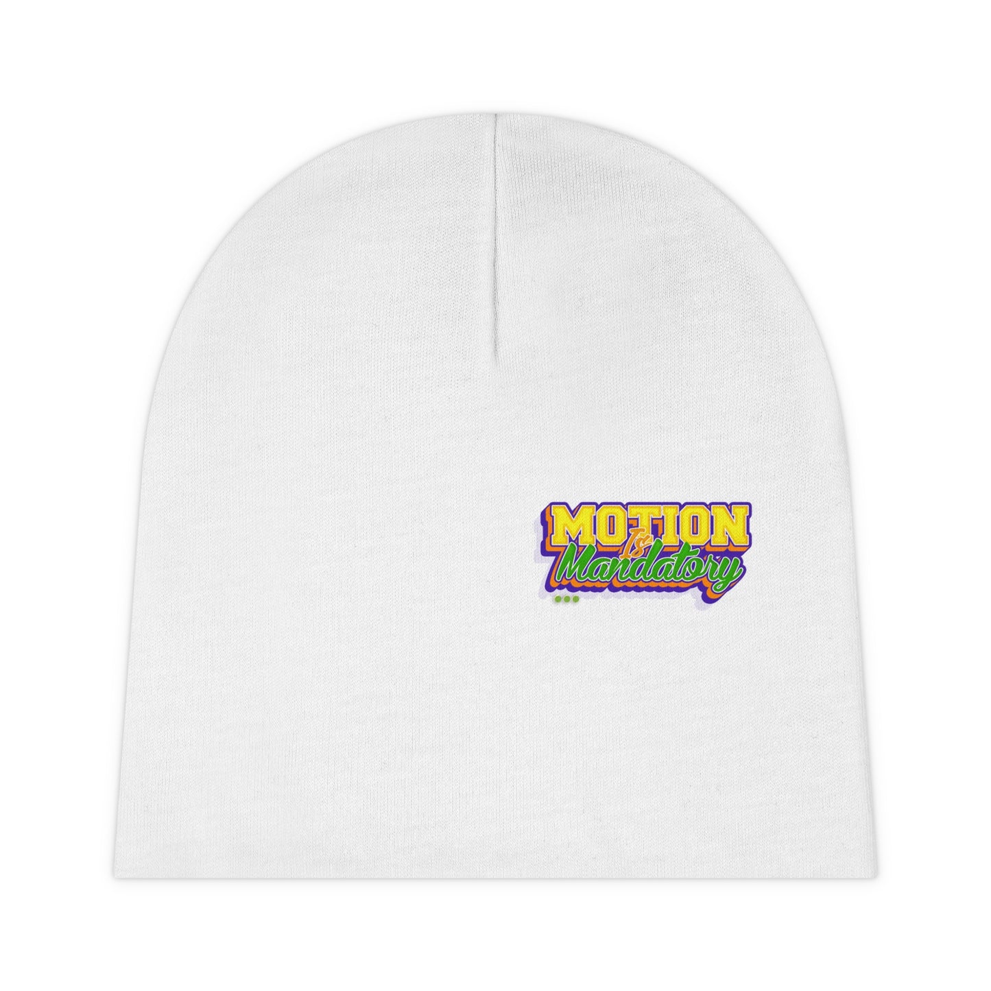 Motion Is Mandatory Baby Beanie (AOP)