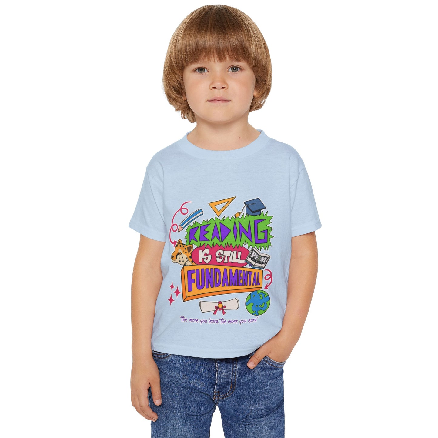Reading Is Still Fundamental Heavy Cotton™ Toddler T-shirt