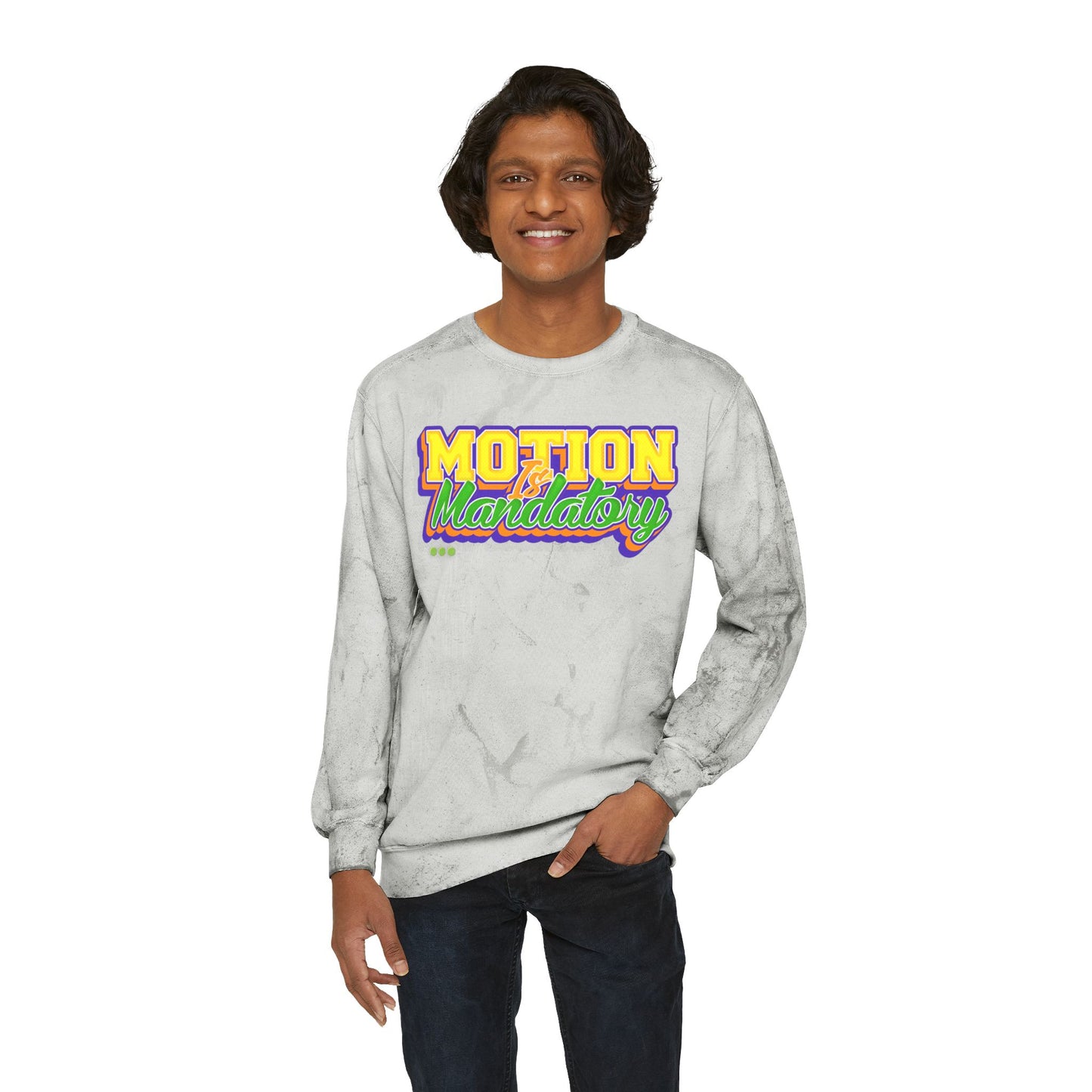 Motion Is Mandatory Unisex Color Blast Crewneck Sweatshirt