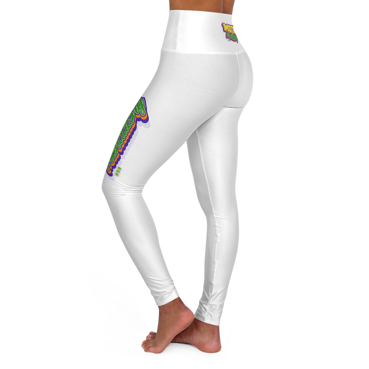 Motion Is Mandatory High Waisted Yoga Leggings (AOP)