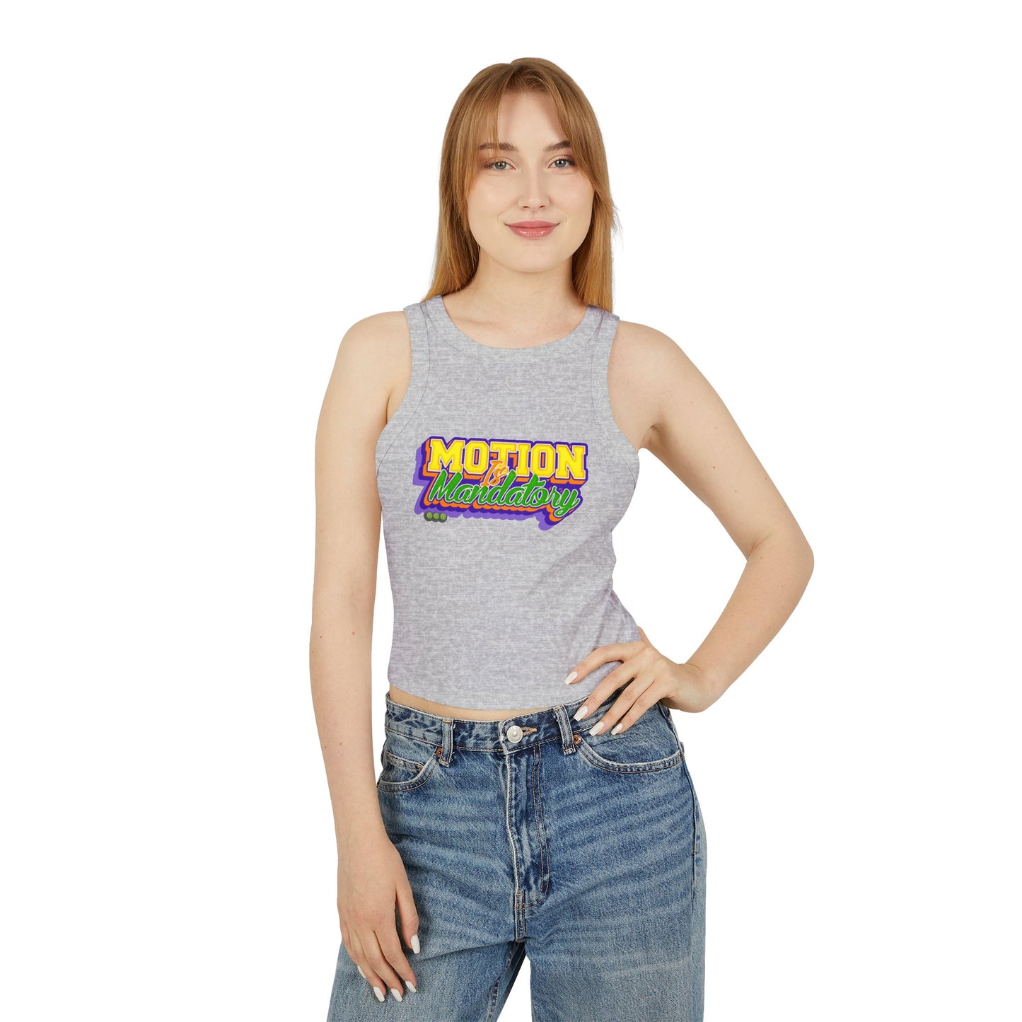 Motion Is Mandatory Women's Micro Rib Racer Tank Top