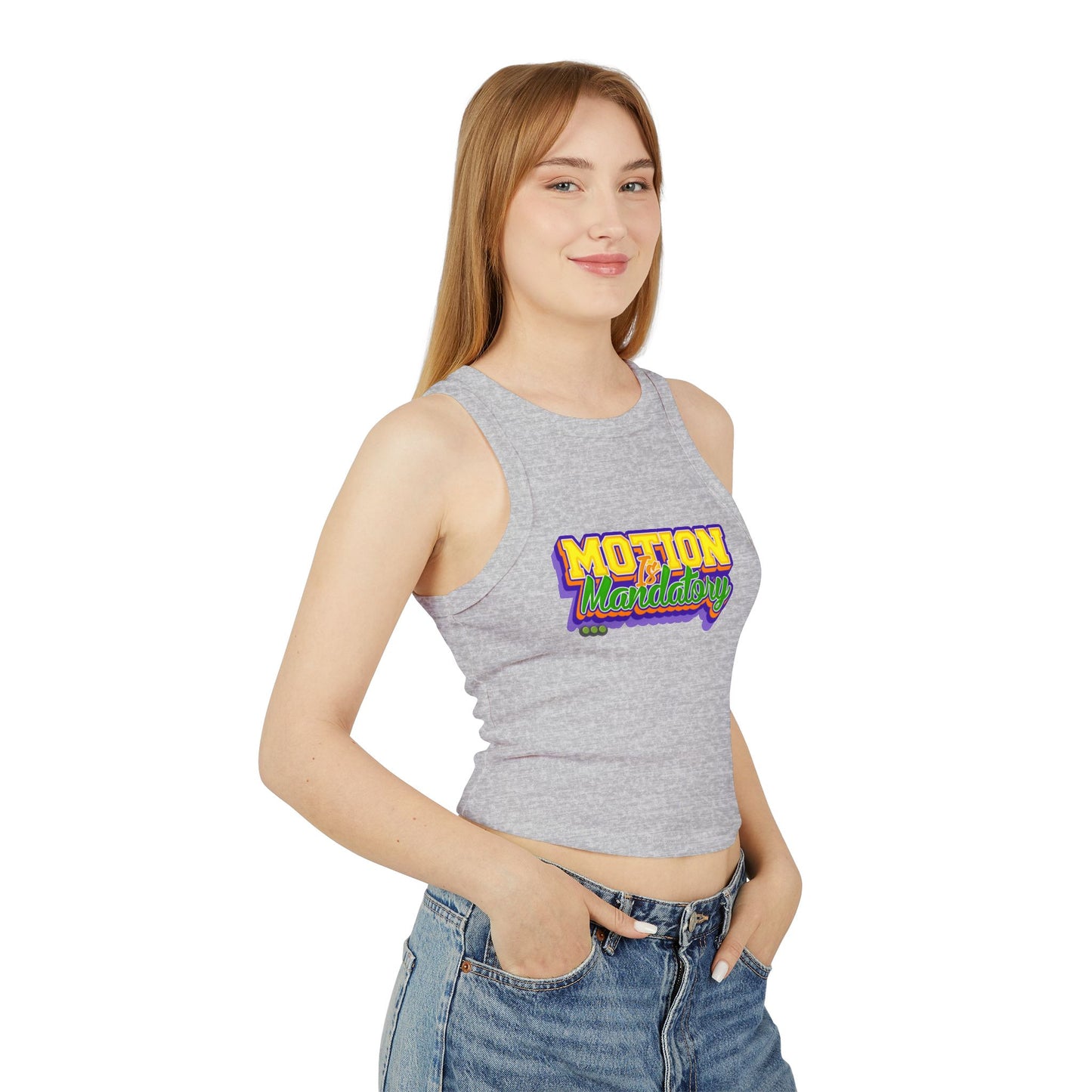 Motion Is Mandatory Women's Micro Rib Racer Tank Top