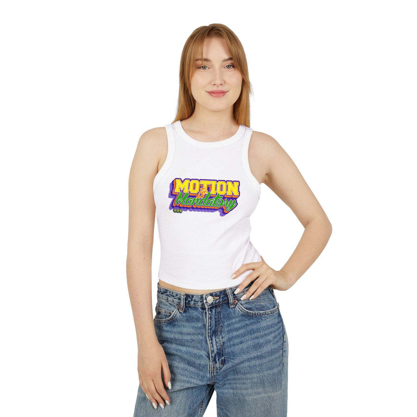 Motion Is Mandatory Women's Micro Rib Racer Tank Top