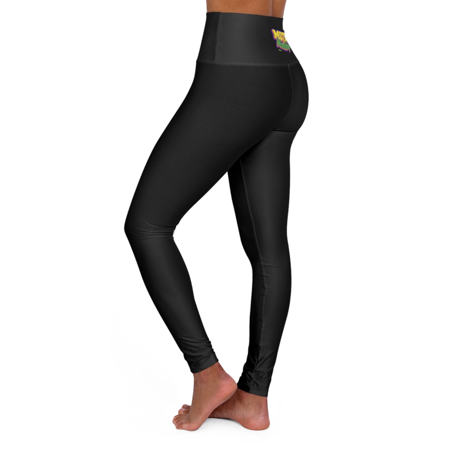 Motion Is Mandatory High Waisted Yoga Leggings (AOP)