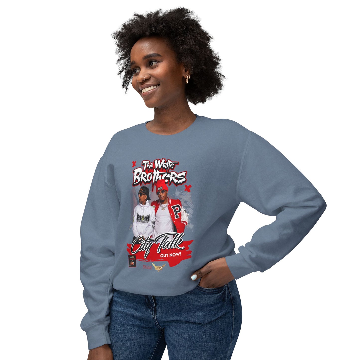 Tha Write Brothers Unisex Lightweight Crewneck Sweatshirt