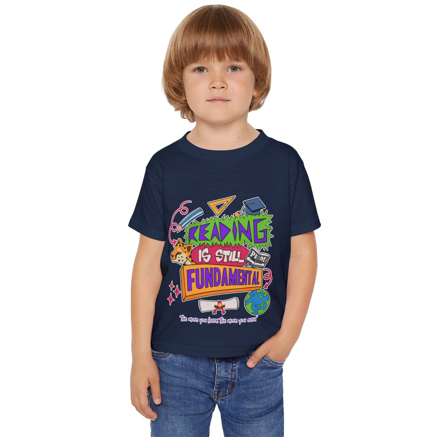 Reading Is Still Fundamental Heavy Cotton™ Toddler T-shirt