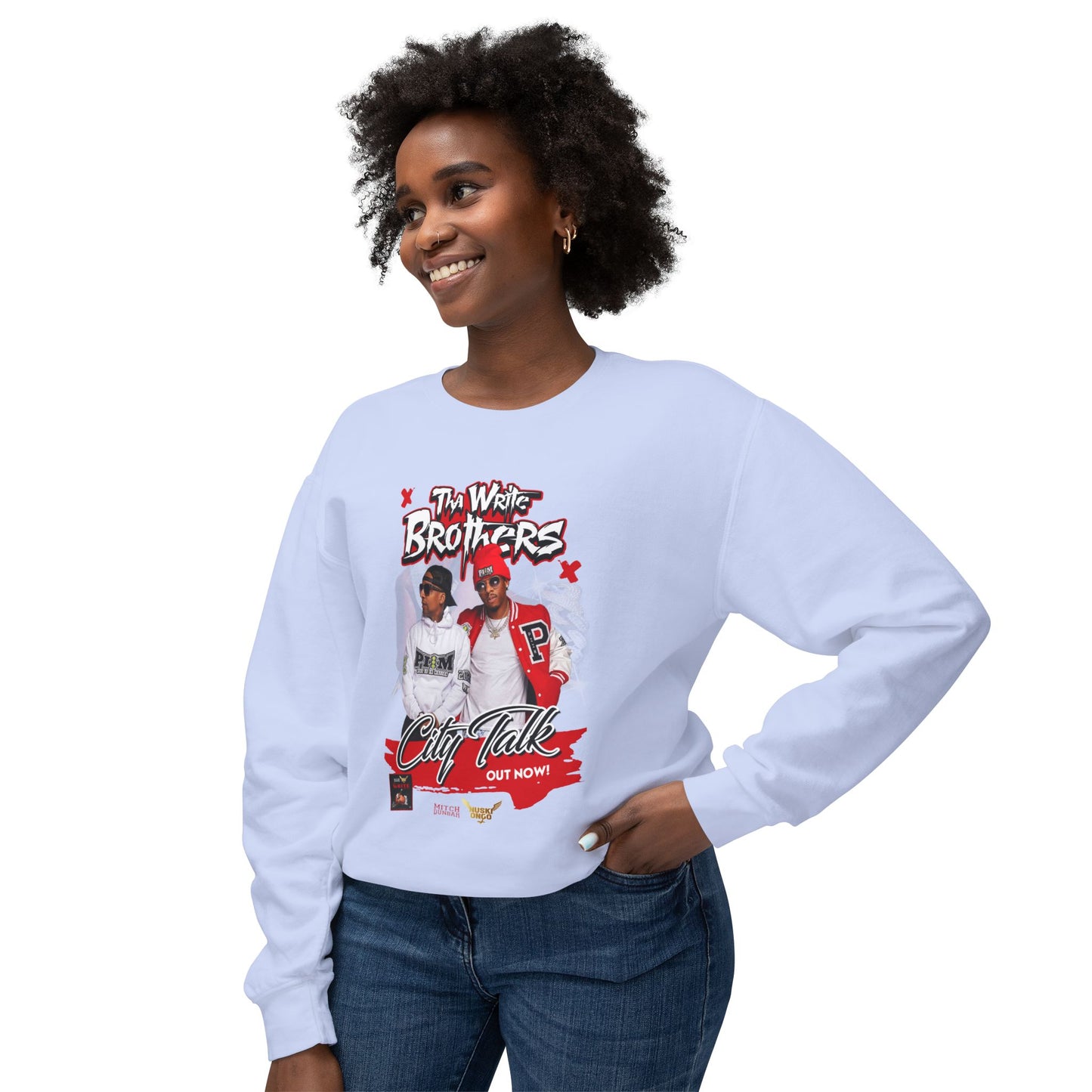 Tha Write Brothers Unisex Lightweight Crewneck Sweatshirt