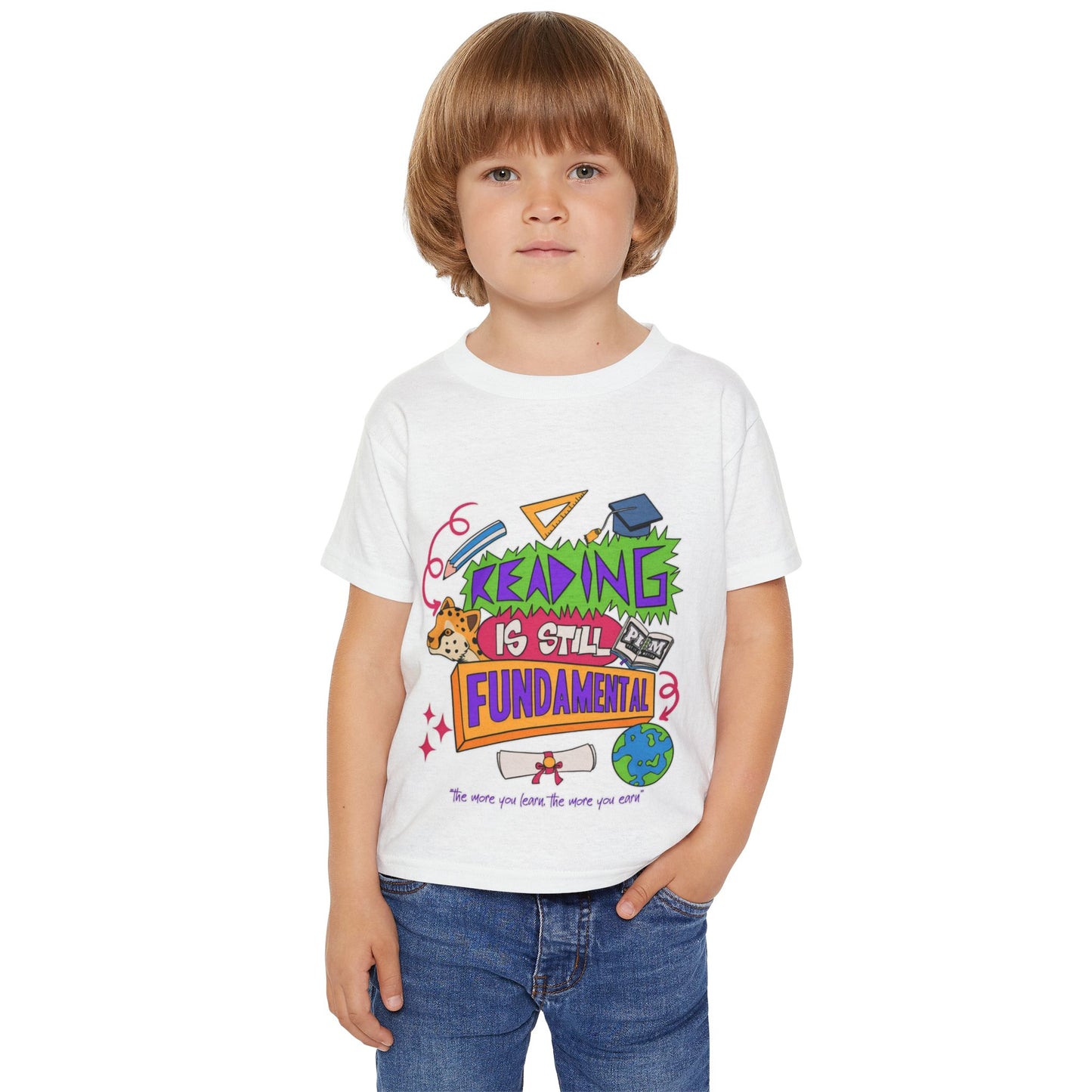 Reading Is Still Fundamental Heavy Cotton™ Toddler T-shirt