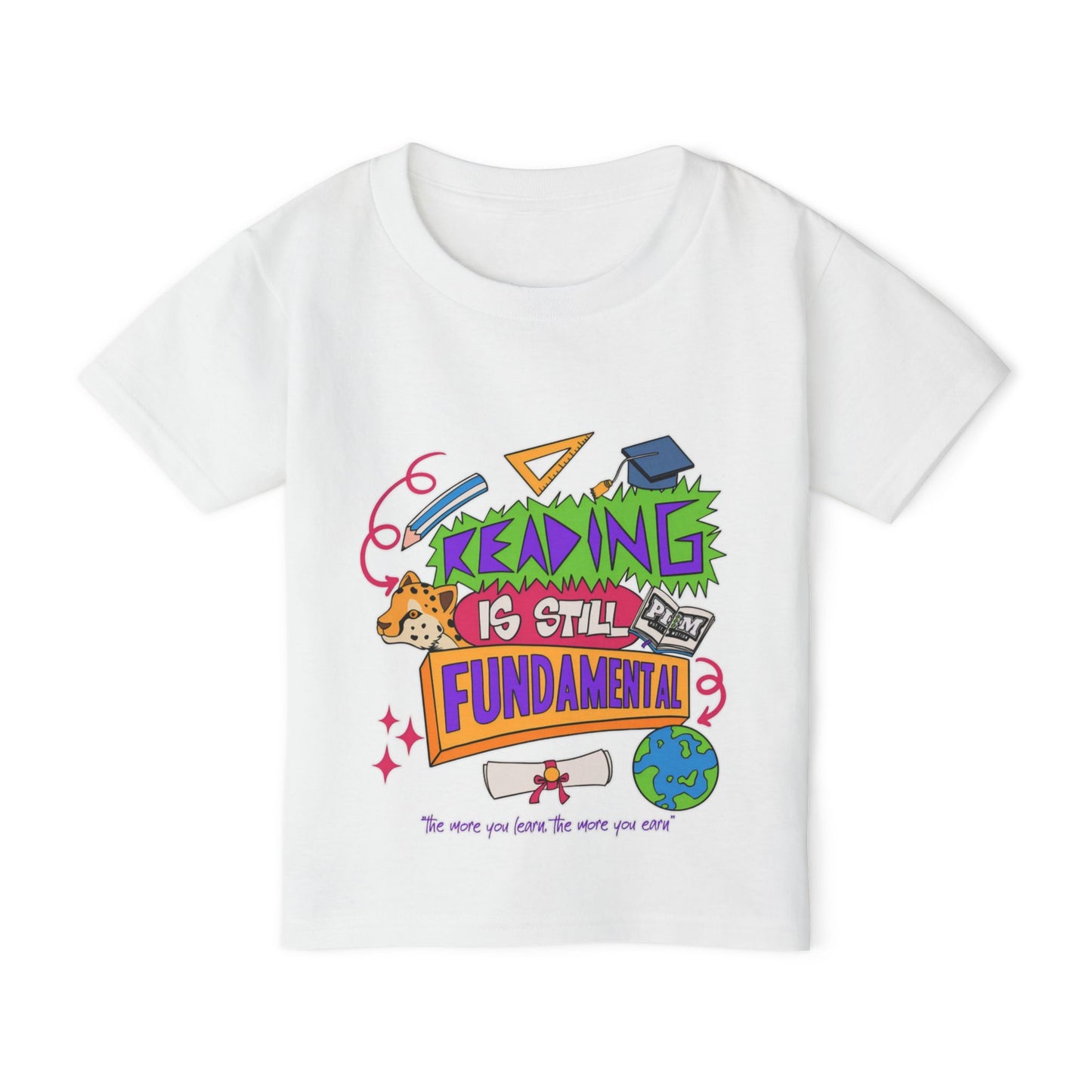 Reading Is Still Fundamental Heavy Cotton™ Toddler T-shirt