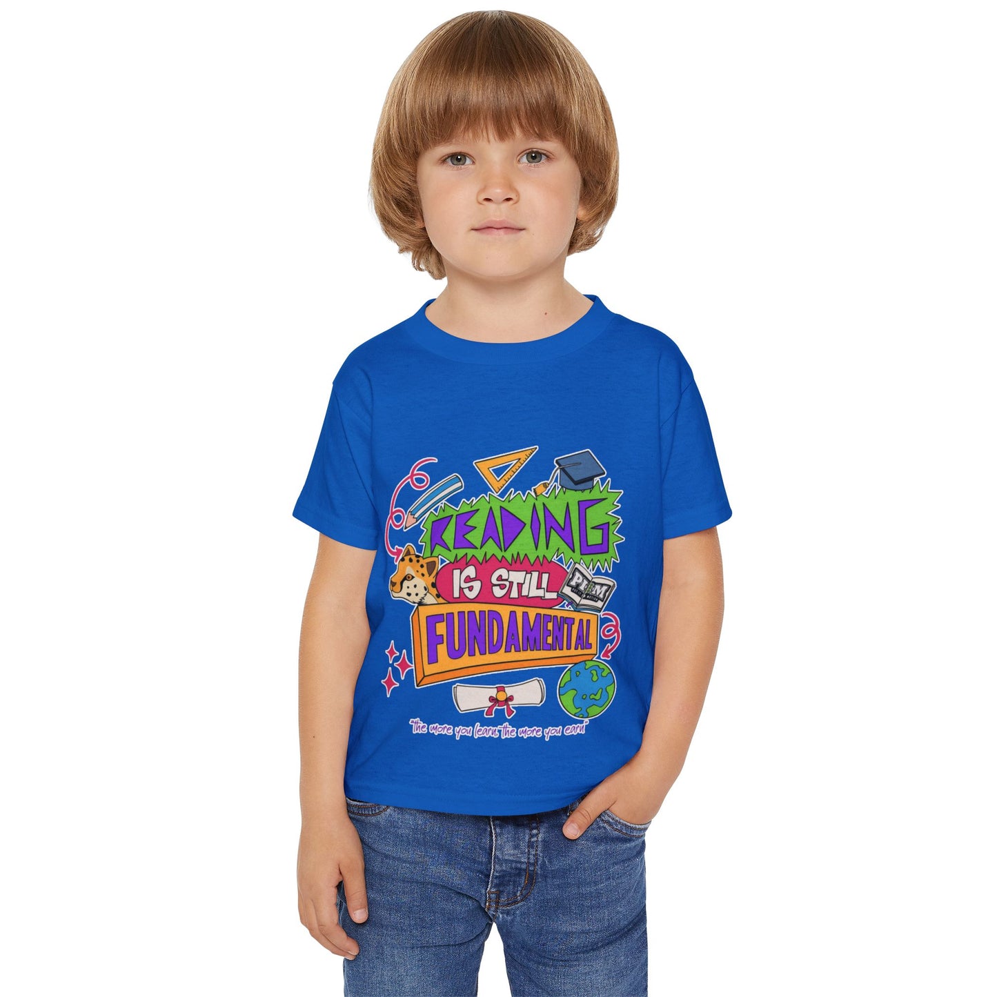 Reading Is Still Fundamental Heavy Cotton™ Toddler T-shirt