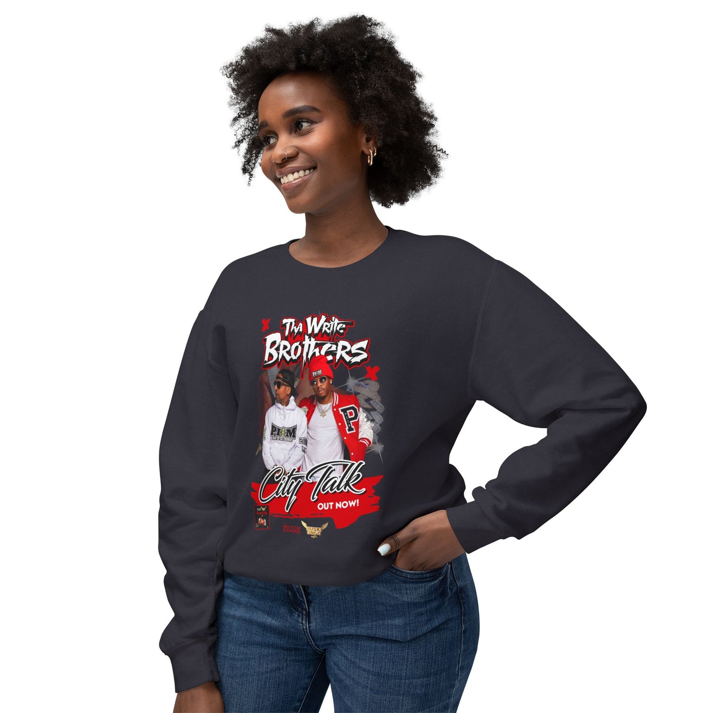 Tha Write Brothers Unisex Lightweight Crewneck Sweatshirt