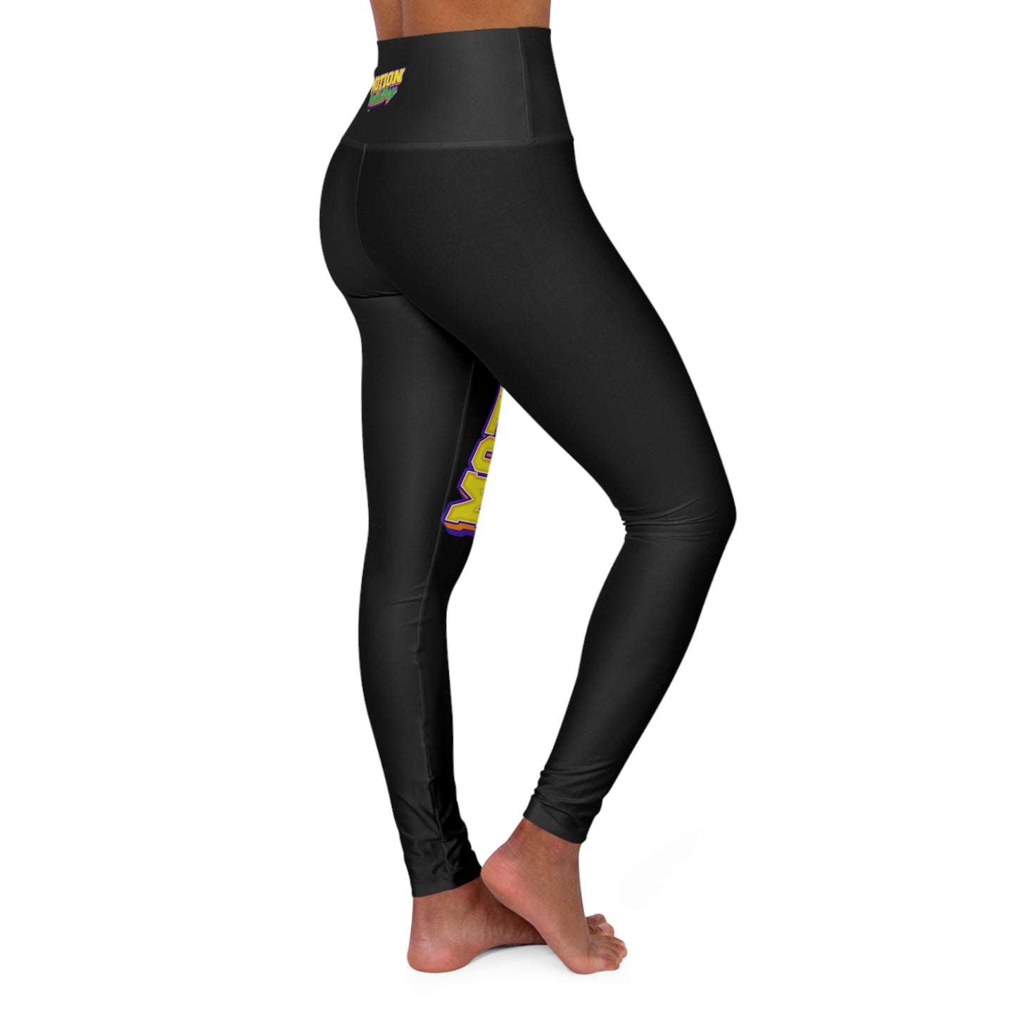 Motion Is Mandatory High Waisted Yoga Leggings (AOP)