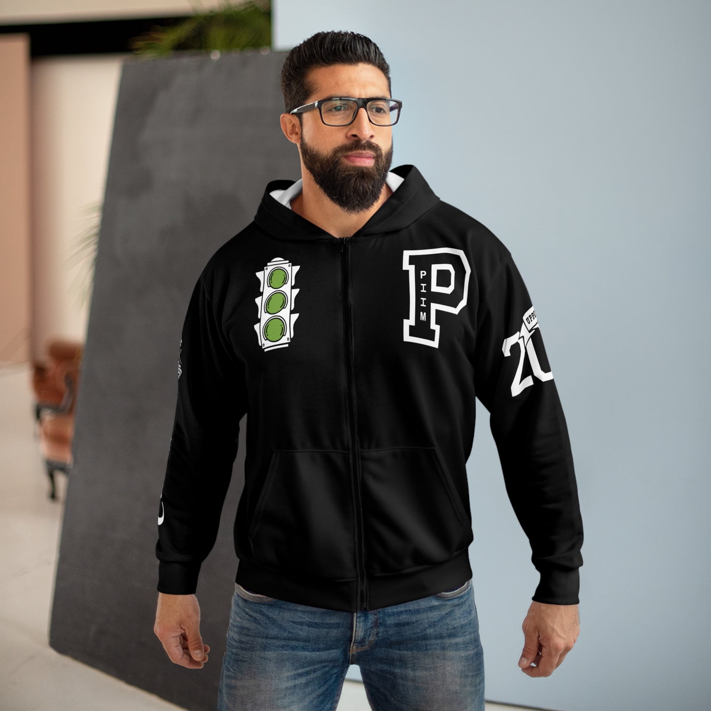 PIIM Unisex Zip Hoodie (AOP)