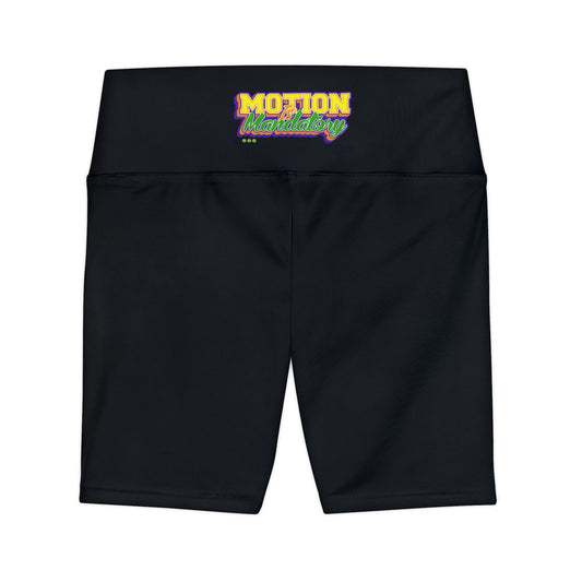 Motion Is Mandatory Women's Workout Shorts (AOP)