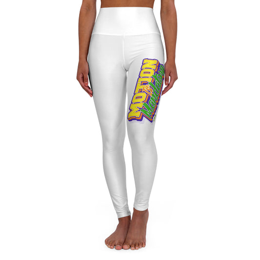 Motion Is Mandatory High Waisted Yoga Leggings (AOP)