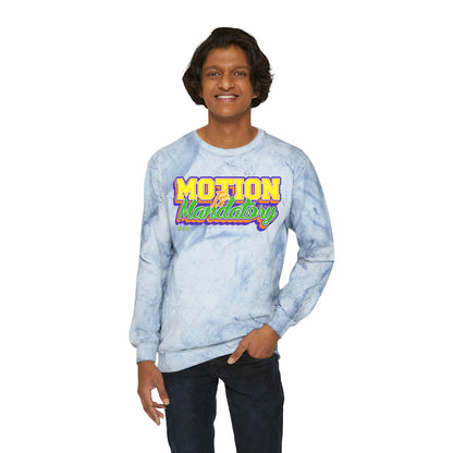 Motion Is Mandatory Unisex Color Blast Crewneck Sweatshirt