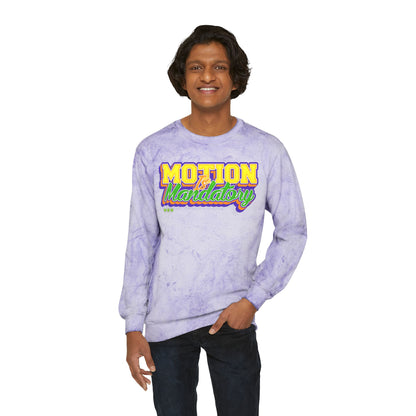 Motion Is Mandatory Unisex Color Blast Crewneck Sweatshirt