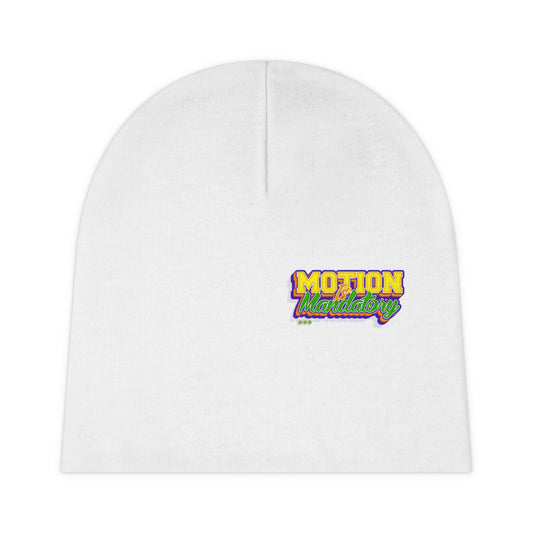 Motion Is Mandatory Baby Beanie (AOP)