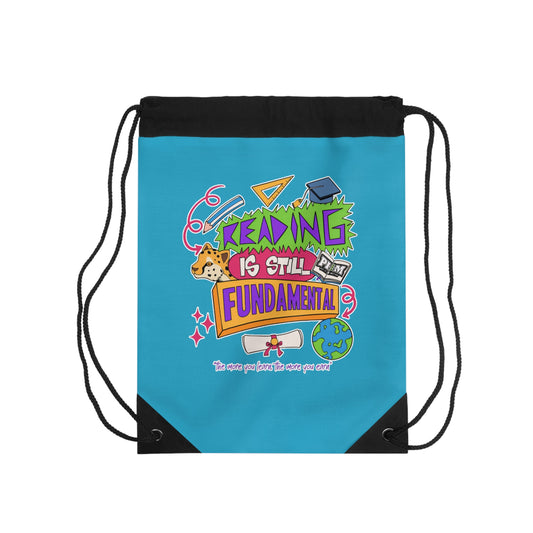Reading Is Still Fundamental Drawstring Bag