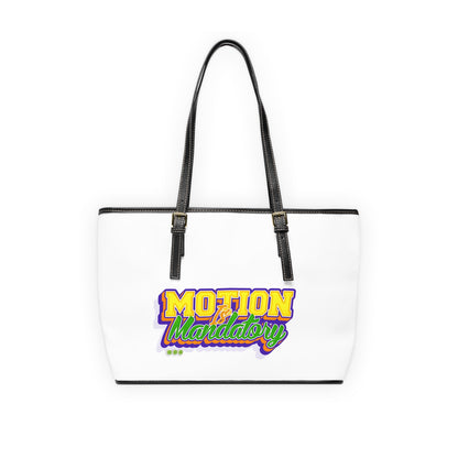Motion Is Mandatory Leather Shoulder Bag
