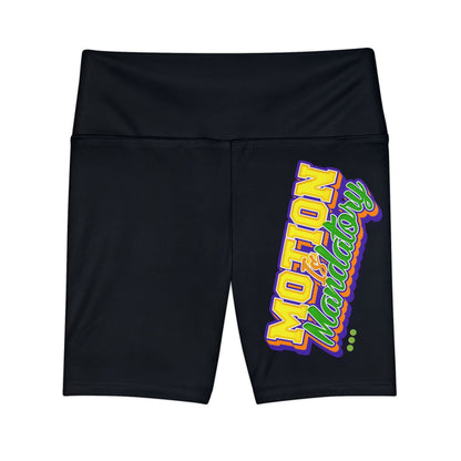 Motion Is Mandatory Women's Workout Shorts (AOP)