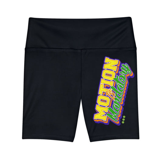 Motion Is Mandatory Women's Workout Shorts (AOP)