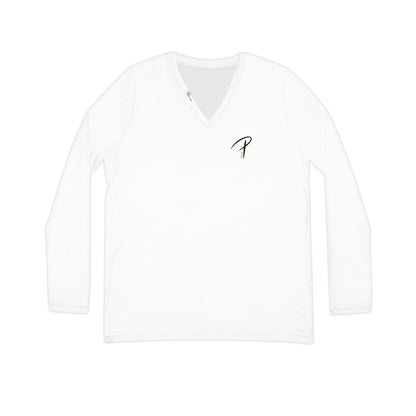 Put It In Motion Women's Long Sleeve V-neck Shirt (AOP)