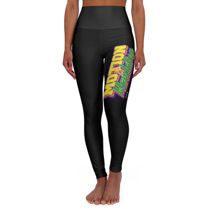 Motion Is Mandatory High Waisted Yoga Leggings (AOP)
