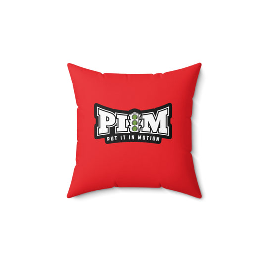 Put It In Motion Faux Suede Square Pillow