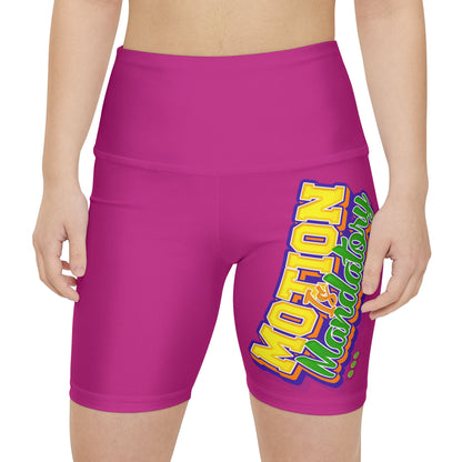 Motion Is Mandatory Women's Workout Shorts (AOP)