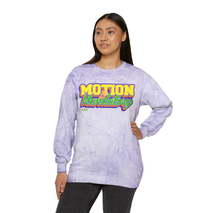 Motion Is Mandatory Unisex Color Blast Crewneck Sweatshirt