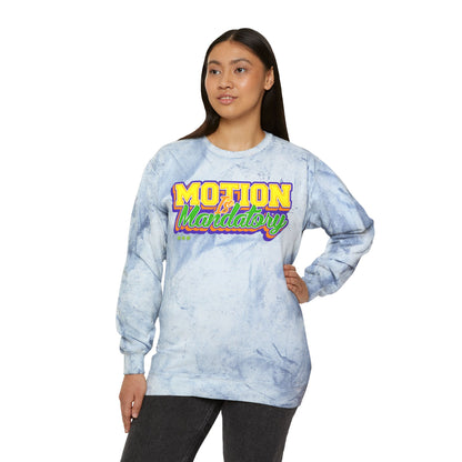 Motion Is Mandatory Unisex Color Blast Crewneck Sweatshirt